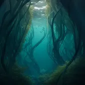 Underwater forest of kelp swaying with ocean currents - Image 2