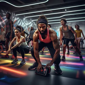 High-Energy Fitness Class in Modern Gym