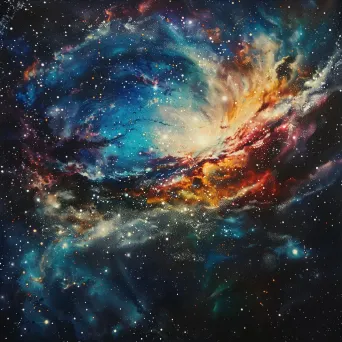 Celestial phenomena of distant galaxies glowing in cosmic tapestry - Image 3