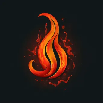 Bold and edgy logo design with chili pepper icon and flames - Image 1