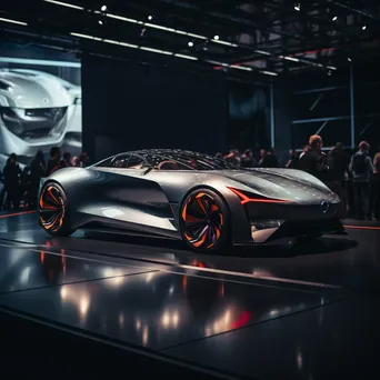 Futuristic concept car at an auto show - Image 4