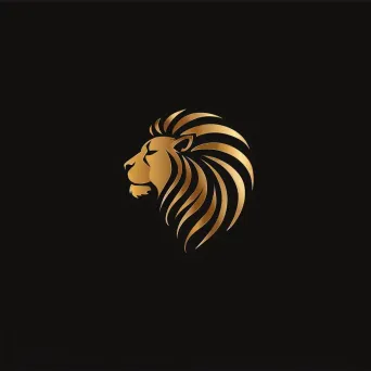 minimalist stylized lion head logo - Image 2