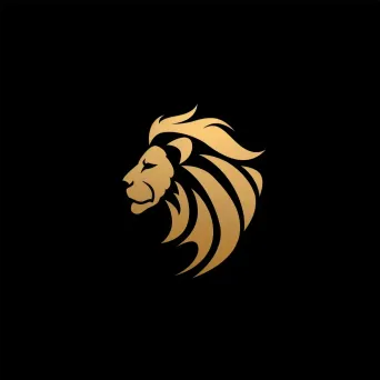 minimalist stylized lion head logo - Image 3