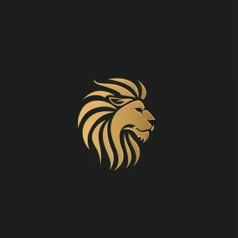 minimalist stylized lion head logo - Image 4