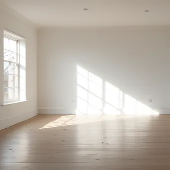 Empty white room with light streaming through a window - Image 3