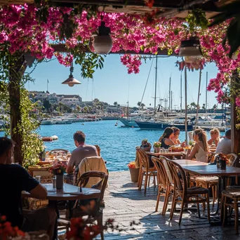 Seaside Café by the Harbor