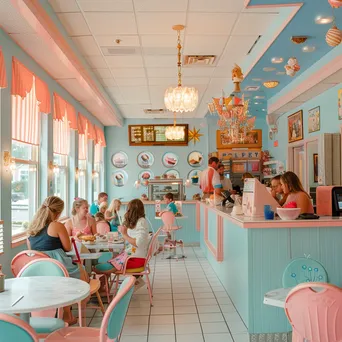 Idyllic Ice Cream Parlor