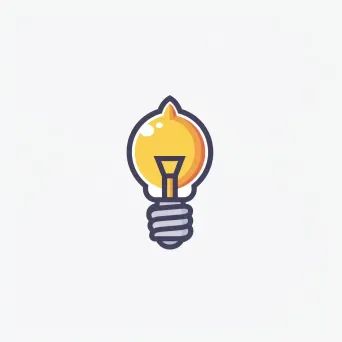 Monochrome light bulb logo - Image 1