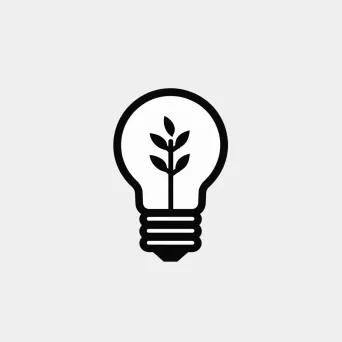 Monochrome light bulb logo - Image 2