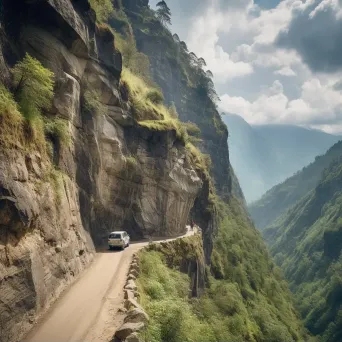 Arniko Highway Cliffs Nepal - Image 2