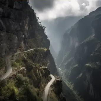 Arniko Highway Cliffs Nepal - Image 4