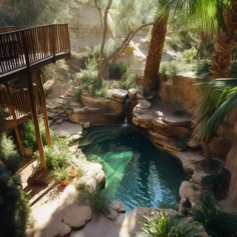 Canyon oasis waterfall - Image 2