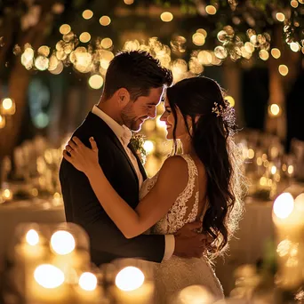 Bride and groom during their first dance - Image 1