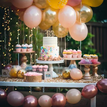 Whimsical Birthday Cake Table