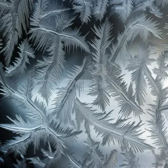 Frost pattern texture on glass - Image 1