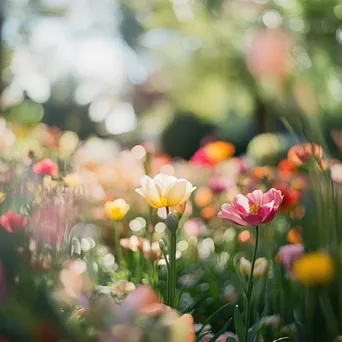 Blooming Flower Garden Background