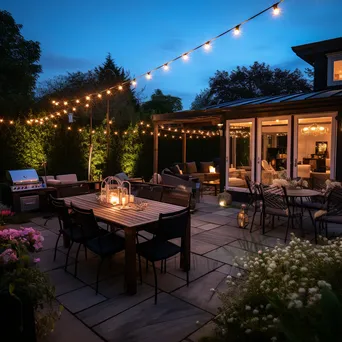 Outdoor patio with smart lighting for evening gatherings - Image 3