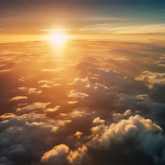 Sunset Cloudscape Aerial View