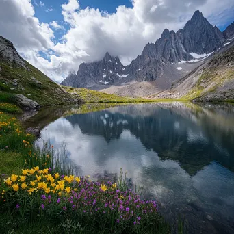 Tranquil Alpine Lake