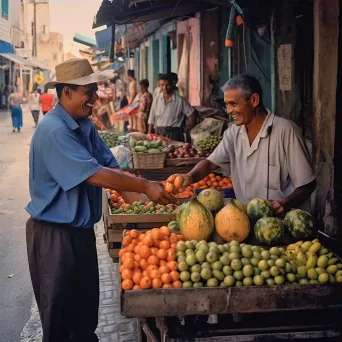 Fruit vendor street negotiations - Image 3