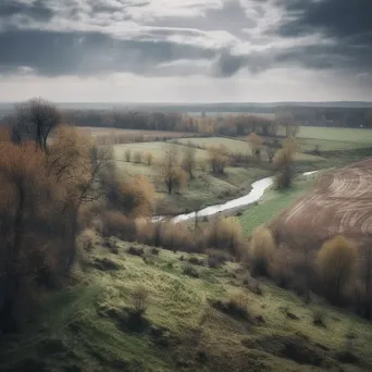 Rural landscape with winding river shot on Nikon D850 - Image 3