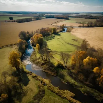 Rural landscape with winding river shot on Nikon D850 - Image 4