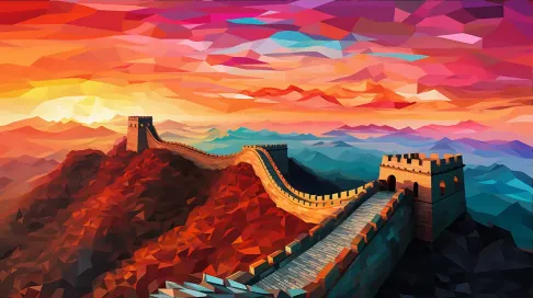 Low Poly Great Wall of China