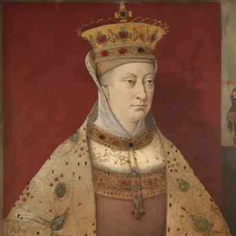 Regal portrait of monarch in royal attire with crown - Image 3