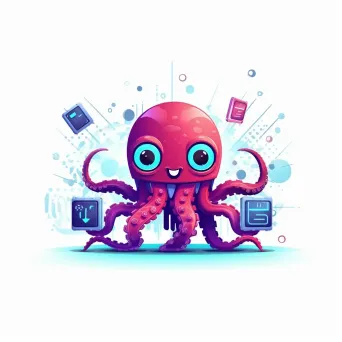 Digital octopus tech startup logo on a white background - Image 4