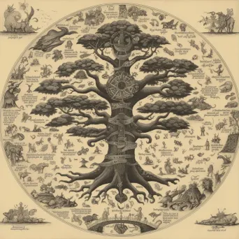 Representation of the world tree Yggdrasil from Norse mythology - Image 1