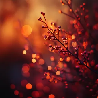 Crimson gradient fading into orange with glittering bokeh - Image 3