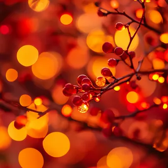 Crimson gradient fading into orange with glittering bokeh - Image 4