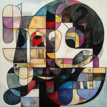 Geometric Cubist interpretation of mitochondria - Image 3