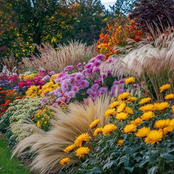 Chrysanthemums in a colorful garden setting. - Image 4