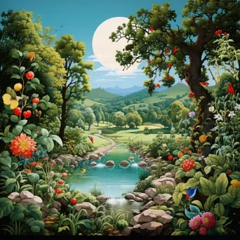 Garden of Eden - Fruit trees, flowers, crystal clear river - Image 2