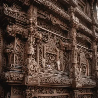 Carved woodwork architecture - Image 3