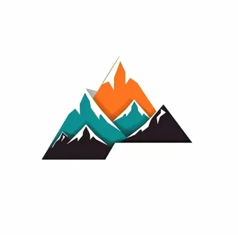 Monochrome mountain view logo - Image 1