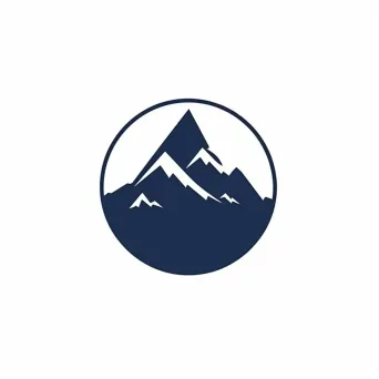 Monochrome mountain view logo - Image 3