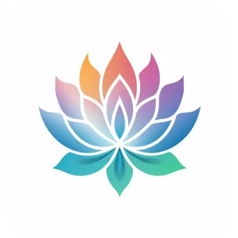 Yoga studio logo with peaceful lotus flower in flat style - Image 4