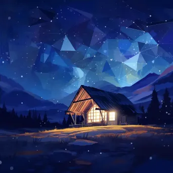 Low Poly Starry Night