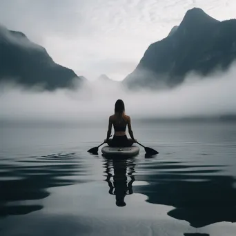 Yoga on a Paddleboard at Dawn