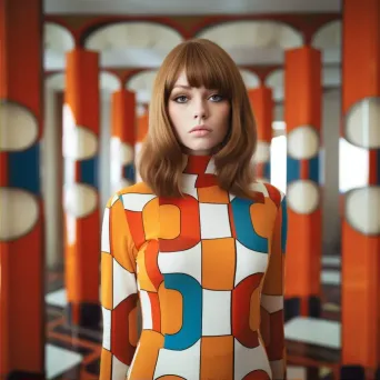 1960s mod style fashion bold colors and patterns - Image 2