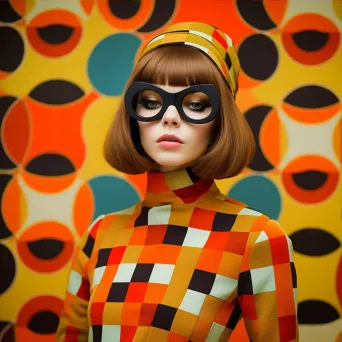1960s mod style fashion bold colors and patterns - Image 3