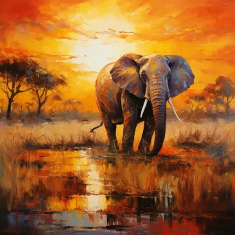 Impressionistic African Sunset