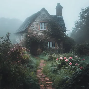 Fog-Covered Cottage