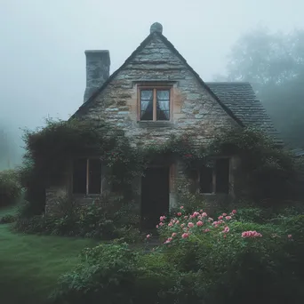 Cottage surrounded by fog and gardens - Image 3