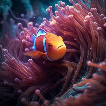 clownfish in sea anemone - Image 4