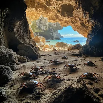 Crabs in Coastal Cave