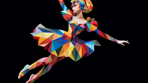 Low Poly Harlequin Pirouette