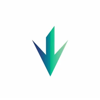 Sleek and modern logo for a fintech startup with an upward arrow icon in blue and green - Image 2